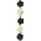 Black & White Flower Beads, 10mm by Bead Landing™
